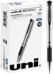 uni-ball Gel Impact Rollerball Gel, Stick Roller Ball Pen Bold-1.0mm, 12 Pack, Blue Ink (65801)