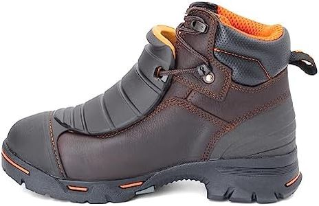 Timberland PRO Men's Endurance 6" Steel Toe EX Met Guard Industrial and Construction Shoe, Brown Full Grain Leather, 9.5 W US