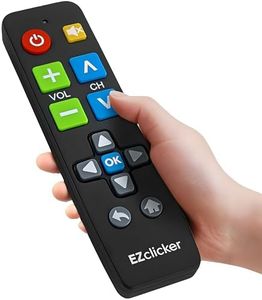 EZclicker Big Button Universal TV Remote Control for All Samsung TV (Black) Simplified and Easy to Use (2xAAA Batteries not Included)