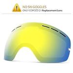 COPOZZ G1 Ski Snowboard Snow Goggles Replacement Lenses (G1 Lens Only - Gold (VLT 18.4%))