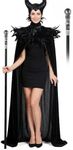UQJE Black Gothic Witch Costume Set