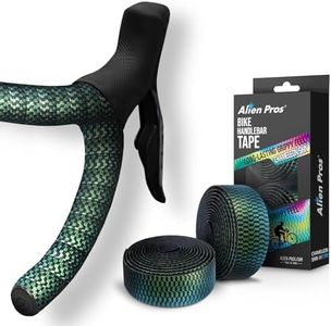 ALIEN PROS Chameleon Skin Bike Handlebar Tape (Set of 2) – Full Pattern Upgrade with Striking Color-Shifting Design and Premium Comfort Grip (Green)