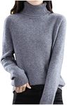 Ladies Cashmere Jumpers Autumn New Turtleneck Sweater Ladies Loose Large Size Thick Knitted Sweater Bottom Shirt Knitted Sweaters for Women Pullover Ladies Jumpers Womens Long Jumper Pink Fluffy top