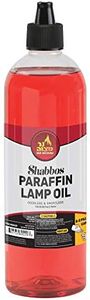 Paraffin Lamp Oil - Red Smokeless, Odorless, Clean Burning Fuel for Indoor and Outdoor Use with E-Z Fill Cap and Pouring Spout - 32oz - by Ner Mitzvah