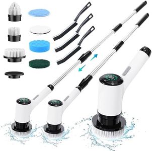 Electric Spin Scrubber for Cleaning Bathroom: Cordless Power Shower Scrubber - Electric Brush for Bathtub Tile Tub