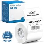 POLONO Thermal Labels for PM220S Label Maker, 1.97"x1.18" (50x30mm), Multi-Purpose Thermal Sticker Label Tape, Self-Adhesive Thermal Paper for Home, Office, 230 Labels/1Roll, White