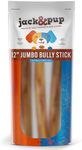 Jack&Pup Jumbo Bully Sticks for Large Dogs Aggressive Chewers - Bully Sticks 12 Inch Odor Free Beef Chew Sticks for Dogs, Premium Grade Healthy Dog Treats Long Lasting Dog Chews (Jumbo Thick - 3 Pack)