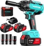 Cordless Impact Wrench - 2 * 4Ah Battery 850Nm Torque Very Powerful, Professional Tool Suitable for Various scenarios Power Through Any Task with Ease