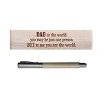 YaYa cafe Birthday Gifts for Father Handmade Wooden Pen with Engraved Rectangle Pen Box Holder - ad To The You MDay Be Just One Person