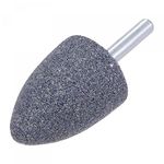 uxcell 5 Pcs Abrasive Mounted Stone 1/4" Shank 1.18" Dia Conical Corundum Grinding and Polishing Head for Engraving Rotary Tool