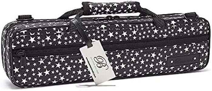 Beaumont "Starry Night" Flute Case With Shoulder Strap - C-Foot Flute Hard Case Cover - Lightweight Canvas C Case for Yamaha, Jupiter, Trevor James Flute Instrument Case