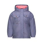 OshKosh B'Gosh Baby Girls' Midweight Hooded Anorak Jacket Coat, Chambray, 2T