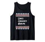 Nice, Naughty, Wilma Christmas Ugly Sweater Style Tank Top