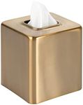 mDesign Metal Square Tissue Box Cov