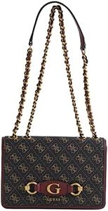 Guess Izzy Convertible Xbody Flap Brown Logo/Merlot