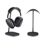 BENKS Headphone Stand for Apple Airpods Max Headset Stand Headphone Holder Universal Aluminum Gaming Headset Holder Earphone Display Earbuds Mount For All Headphones - Black