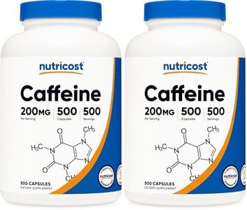 Nutricost Caffeine Pills, 200mg Per Serving (500 Caps) (Pack of 2)