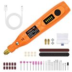 GOXAWEE Cordless Rotary Tool, Rotary Multi Tool with 104pcs Accessories, 3.7V 5-Speed, 8000-18000rpm, Mini Electric Grinder USB Rechargeable for Engraving, Drilling, DIY Repairs, Hobbies & Craftwork