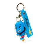 Daiyamondo Premium World Famous Action Super hero Anime Character Silicone 3D Rubber Keychain Suitable For Bag Charms, Car Key rings, Bike Keychain, Gifting (Blue Jinnie Jin)