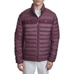 Champion Men's Stand Collar Quilted Packable Jacket, Wine, L