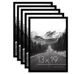 Americanflat 13x19 Picture Frame Set of 5 in Black - Picture Frames Collage Wall Decor with Plexiglass Cover and Hanging Hardware - Gallery Wall Frame Set for Horizontal or Vertical Display