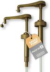 eBun 2-Pack Sauce Pump Dispenser Compatible with 64 oz Torani, Ghirardelli, Davinci, Fontana, Hershey's Containers, Chocolate & Caramel Sauce, Half Gallon & 1 Gallon Pump Dispenser for Popcorn Butter