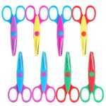 UCEC Craft Scissors Decorative Edge, Craft Scissors, Zig Zag Scissors, Decorative Scissors, Scrapbook Scissors, Pattern Scissors for Kids Adults, Fancy Scissors, Crazy Scissors for Crafting, 8 Pack