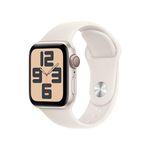Apple Watch SE (2nd Gen) [GPS + Cellular 40mm] Smartwatch with Starlight Aluminium Case with Starlight Sport Band. Fitness and Sleep Trackers, Crash Detection, Heart Rate Monitor, Water-Resistant
