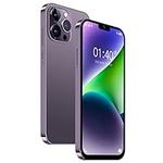 i15Pro Max 4G Dual SIM Smartphone, 2GB RAM Mobile Phones, 16GB ROM/SD 128GB, 4300mAh Battery, 6.6 inch Display, Android 10, Dual 8MP Camera, Face ID, GPS, FM, Bluetooth (i15Pro Max-Purple)