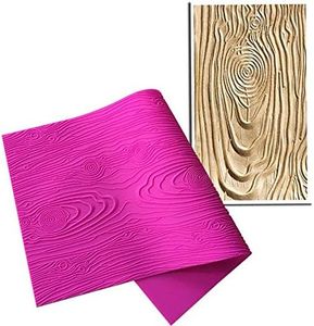 AK ART KITCHENWARE Woodgrain Fondant Impression Mat Silicone Cake Lace Mold Cake Texture Mat Pink BLM-23