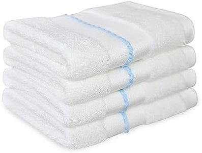 SERISIMPLE Premium Viscose Bamboo Washcloth Set - Pack of 4, 13x13 in Soft and Absorbent, Durable and Comfortable, Suitable for Body & Face, Baby and Adults (White)