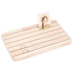 NBEADS Wood Earring Display Stands, 6 Slots Jewelry Earring Display Holder Wood Earring Card Holder 27.7x16.7x1.65cm Business Card Holder Display for Home, Office, Retail Store, Slot: 0.3cm