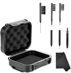 8 Pieces Set High Seal Waterproof Hearing Aid Case with Extractable Sponge, Drop-Proof, Shock-Proof and Crush-Proof Storage Box, Hearing Aids Accessories with Cleaning Kits for Oticon, Starkey, Phonak