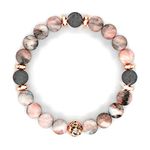 Lava Rock Bracelet for Women Healing Bracelets Pink Zebra Essential Oil Diffuser Bracelet Anxiety Bracelet Stress Relief Gifts For Women Girls (A: pink bracelet)