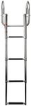 Amarine Made Stainless Steel in-Board 4 Steps Telescoping Ladder Folding Dock Ladder for Marine Boat Yacht Swimming Pool