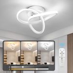 EIDISUNY LED Ceiling Light Dimmable, Modern LED Ceiling Lamp with Remote Control, 3 Colour Temperatures, Flower Shape LED Ceiling Lighting Fixture for Living Room Bedroom Kitchen Hallway Office - 22W.