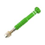 Larcele Precision Pin Vise Hand Drill, Metal Hand Twist Drill for Craft, Manual Work, Model, Resin SDZKQ-02 (Green)