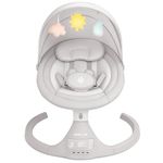 Jool Baby Nova Swing for Newborns - Electric Motorized Infant Swing, Bluetooth Music, 10 Preset Melodies, Remote (Stone)