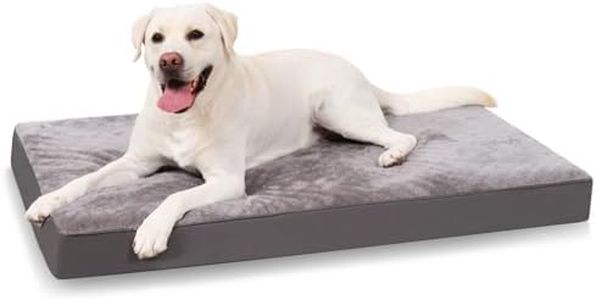KSIIA Camas Perro Ortopédica Extra Grande, 105x70, Cama para Perros XL, Colchon Cojín Colchoneta Perro Desenfundable, Cama Mascota Lavable a Máquina Fondo Antideslizante Dog Bed, Gris Oscuro
