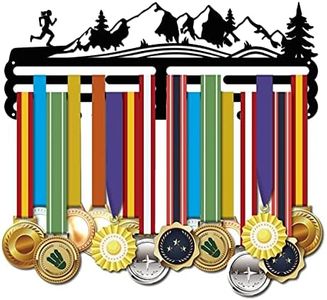 SUPERDANT Running Medal Hanger Display Women Mountain Run Race Medal Holder Rack Ribbon Sport Metal Holder Wall Mounted Display Iron Hooks for Girls Marathon Runner Athletes