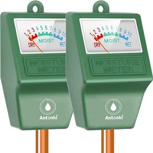 Antonki 2 Pack Plant Water Meter, Soil Moisture Tester Hygrometer Sensor, Soil Water Monitor Kit for Outdoor and Indoor Potted Plants, Flower, Gardening, Farming - No Battery Required