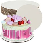 MT Products Corrugated White Cardboard Cake Board or Pizza Circle 14 inch - Sturdy Cake Base for Displaying Cakes, Bread and Desserts (15 Pieces) - Made in The USA