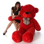 ToYBULK™ Real Giant 5 Feet Large Very Soft Lovable/Hug-Gable Teddy Bears Girlfriends/Birthday, Wedding Gifts (5 Feet,Red)