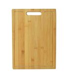 Yellow Weaves Extra Large Natural Bamboo Wood Cutting Board/Chopping Board with Juice Groove for Kitchen (36x26 cm)