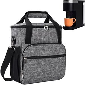 COVERQUE Bolsa de transporte para cafetera Keurig K-Slim, resistente al agua para viajes, color gris