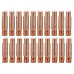 Yosoo Health Gear 20 Pcs Mig Welding Contact Tips, 0.8mm 1.0mm Copper Contact Tip, Welding Torch Contact Tip for 15ak Mig Welding Torch(1)