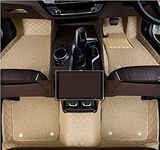 NEXTA PVC, Faux Leather, Nylon 7D Car Floor Mats Compatible for Audi Q3 (Model 2012-2019) Beige