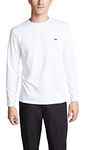 Lacoste Mens Long Sleeve Jersey Pima Regular Fit Crewneck T-Shirt, White, 3X-Large