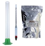 Home Brew Ohio Proof & Tralle Hydrometer with 12" Glass Test Jar/Distiller's Active Dry Yeast, 1 lb