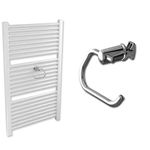 Chrome Toilet Paper Holder for Clip on Heated Towel Rail Extra Towel Holder